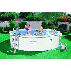 Сборный круглый бассейн Bestway Hydrium (460х120) с песочным фильтром