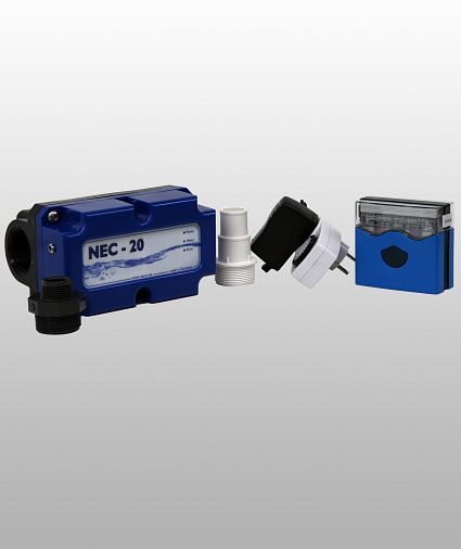 Система бесхлорной дезинфекции Necon NEC-20 для бассейнов до 20 м3, с блоком управления, блоком электродов Mini C21031-5 и цветосравнительным тестером