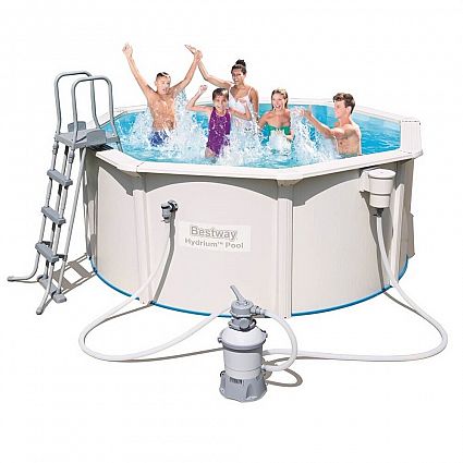 Сборный круглый бассейн Bestway Hydrium (300x120) с песочный фильтром