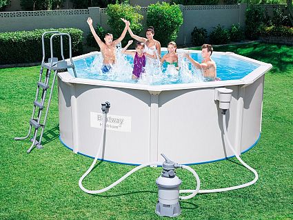 Сборный круглый бассейн Bestway Hydrium (360x120) с песочным фильтром